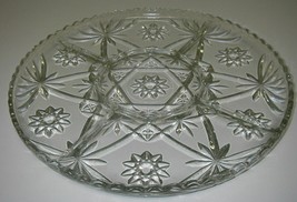 EAPC Early American Prescut 5 part Divided Relish Tray Platter Star David 13&quot; - £42.52 GBP