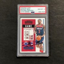 2020-21 Panini Contenders #18 Bradley Beal Signed Card AUTO 10 PSA Slabbed Wizar - £161.22 GBP