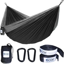 Ecox Outdoors Single Hammock With 2 Tree Straps And Portable, And Travel. - £31.92 GBP