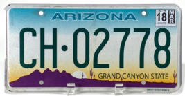 2000&#39;s Arizona License Plate - CH-02778 - Grand Canyon State-Desert Landscape - £10.47 GBP