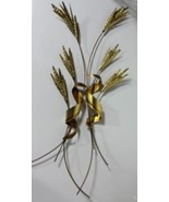 Vtg 2 Pc Brass Wheat Wall Hanging Décor Metal Gold Toned Mid-Century Style - $439.11 MXN