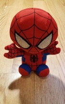 TY Beanie Spiderman Plush Stuffed Animal Glitter Eyes Baby Avengers Marvel - £8.56 GBP