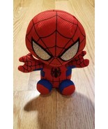 TY Beanie Spiderman Plush Stuffed Animal Glitter Eyes Baby Avengers Marvel - £8.55 GBP