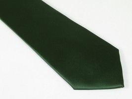 Men's Satin Silky Tie Hankie Set J.Valintin Private Collection R69 Hunter Green image 3