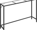 Console Sofatable, 40X2&quot; Contemporary Sofa Table, Tempered, Black Cth101... - $48.92