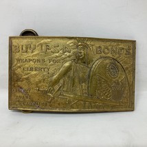 VTG Buy U.S.A. Bonds Weapons for Liberty Brass Belt Buckle Loan Campaign Shield - $79.19