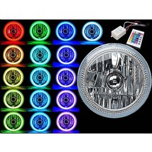 7&quot; RGB Multi-Color White Red Blue Green COB LED Halo Headlight Harley Mo... - $129.95