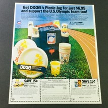 VTG Retro 1984 Dixie Picnic Jug Olympic Team &amp; Renuzit Air Deodorizer Ad... - $18.95