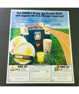VTG Retro 1984 Dixie Picnic Jug Olympic Team &amp; Renuzit Air Deodorizer Ad... - £14.95 GBP