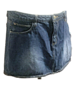 Selena Gomez Dream Out Loud Distressed Mini Jean Skirt Juniors Size 13 Blue - £10.08 GBP