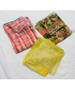 3 Vtg 60s 70s Vera Sheer Scarves Neumann Silk Nylon Colorful Bright Groo... - £25.99 GBP