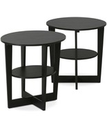 End Table Set Of 2 Furniture Side Accent Modern Nightstand Bedside Coffe... - £40.23 GBP