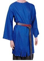 Medieval Renaissance Blue Color Tunic for Armor Reenactment Theater - £55.33 GBP
