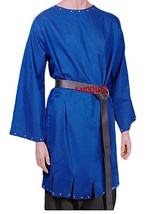 Medieval Renaissance Blue Color Tunic for Armor Reenactment Theater - £53.22 GBP