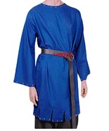 Medieval Renaissance Blue Color Tunic for Armor Reenactment Theater - £54.51 GBP