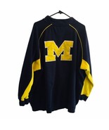 Vtg 90&#39;s Michigan Wolverines Mens 4XL Blue Colloseum 1/4 Zip Pullover Mo... - £33.50 GBP