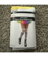 Way To Celebrate Halloween Neon Knee High Socks, Adult Novelty Rainbow S... - $180.68 MXN