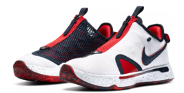 NEW Nike PG 4  Mens Basketball Shoes Paul George # 8 CD5079 101 White Black Red! - £82.17 GBP