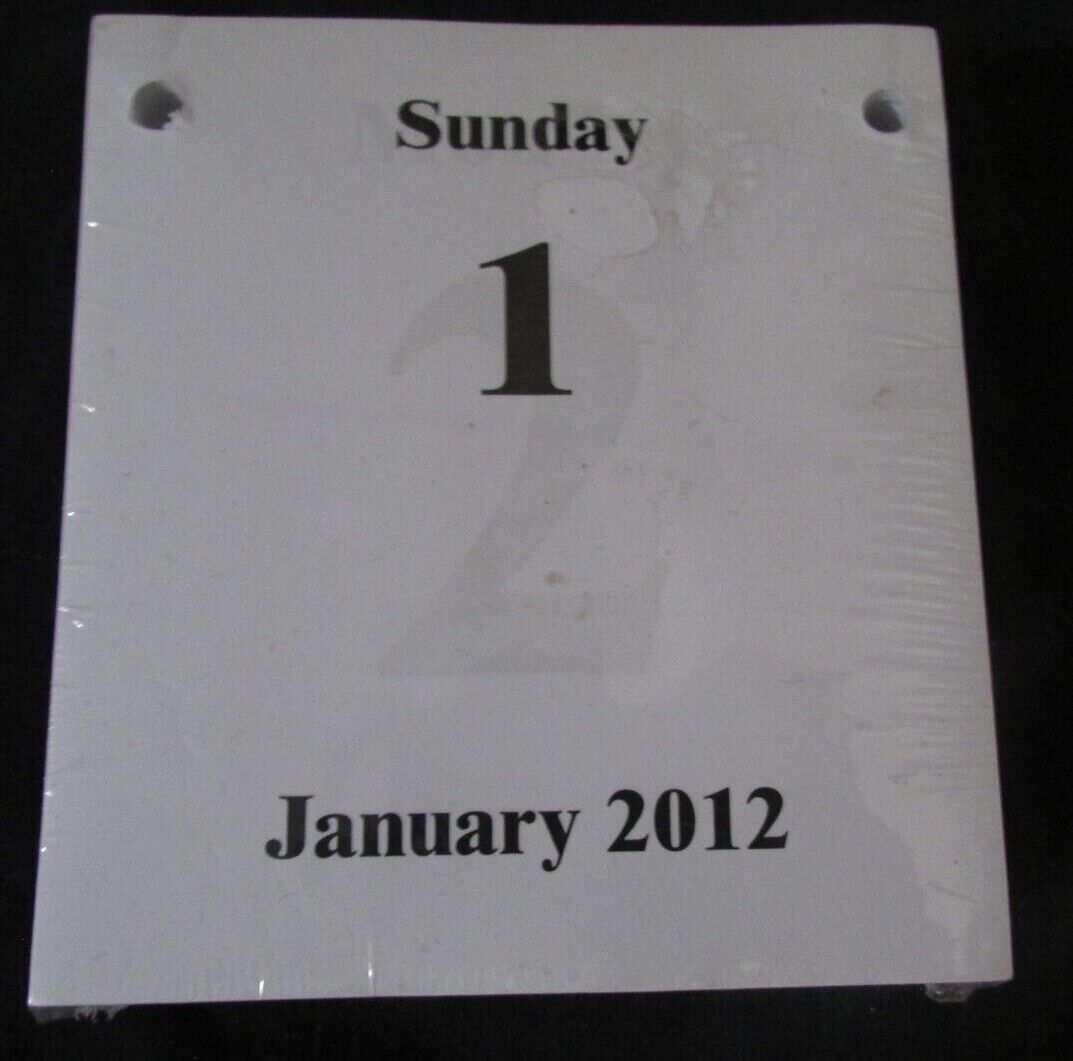 2012 Calendar Date Pad 4 3/4 X 4 1/4 inch Sealed Fits Most Coke Calendar Holders - $2.48
