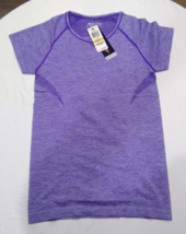 NWT Ideology  Seamless Short Sleeve Tee Small Concord Glow purple - £15.13 GBP