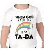 Cotton Jersey Infant Tee &quot;Ta-Da&quot; black graphic - $22.77+