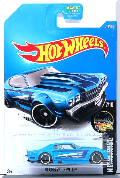 Primary image for Hot Wheels - '70 Chevy Chevelle: Nightburnerz #7/10 - #310/365 (2017) *Blue*