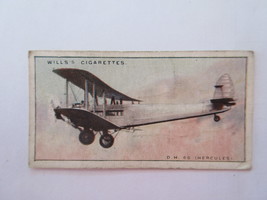  D.H. 66 Hercules #20 Used Imperial Airway Wills Cigarette Speed Collector Card  - £9.76 GBP