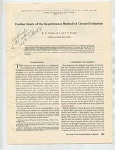 Further Study of the Isopreference Method of Circuit Evalulation Signed ... - $17.82