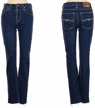 Nudie Jeans High Kai Revival Rinsed Raw Hem Hi-Rise Jeans 26 *ALTERED LE... - £19.65 GBP