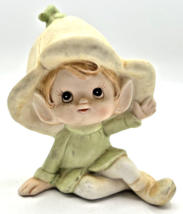 Vintage Homco 5615 Light Green Fairy Elf Pixie Figurine U194-E - £15.94 GBP