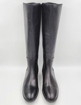 BOSS Women Riding Boots Hugo Boss Size US 10 EU 40 Black Italian Calf Leather - £181.78 GBP