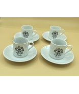 The Coffee Bean &amp; Tea Leaf White Espresso Demitasse Set 4 Cup &amp; Saucer Set - €15,47 EUR