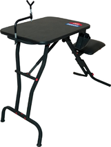 Lightweight Folding Shooting Bench with Seat, Adjustable Non-Scratch Rubber Coat - £167.02 GBP