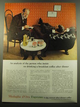 1959 Medaglia d&#39;Oro Espresso Ad - An analysis of the person who insists on  - £14.65 GBP