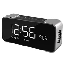 Bluetooth Speaker Radio Alarm Clock One Click Snooze Wireless Stereo Speaker - £24.23 GBP