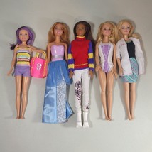Barbie Dolls Lot of 5 Full Size Various Hair Color and Clothes - £28.98 GBP