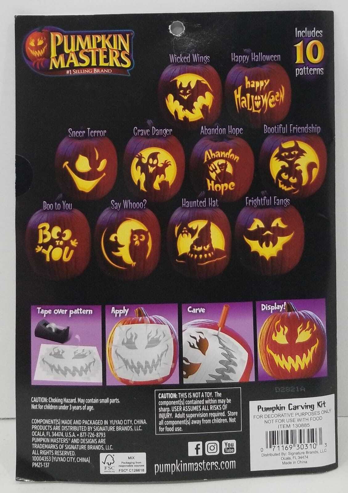 Pumpkin Masters Pumpkin Carving Kit, 15 Pieces, 10 Patterns Item image 3