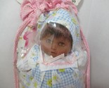 Sweet Love K-Mart mini baby doll w/ hair brown tan skin sleep eyes blue ... - $14.84