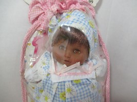 Sweet Love K-Mart mini baby doll w/ hair brown tan skin sleep eyes blue ... - $14.84