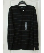 NAUTICA Long Sleeve V-neck Men&#39;s Sweater True Black Men&#39;s Sz L NWT $59 - $384.24 MXN