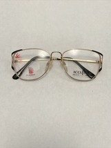 Oversized Marcolin Accuflex Gold &amp; Black Diva Style Eyeglass Frames 55-1... - $40.00
