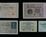 1910-1923 Germania 5-Notes Tedesco Impero &amp; Della Repubblica 1000-10 Mil... - $66.37