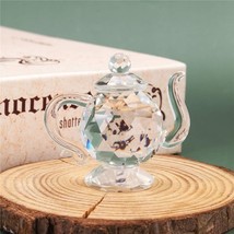 H&amp;D HYALINE &amp; DORA Crystal Teapot Figurine Chinese Collection 2&quot;D x 2&quot;W ... - $22.01