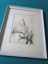Original Signed Ink Painting &quot;Venice&quot; By Helmut H Wagner. - £68.32 GBP
