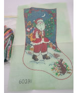 Vintage SANTA Old St. Nick Bucilla Needlepoint Stocking NEW  Open Kit #6... - $62.64 CAD