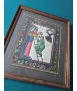 Romeo and Juliet Balcony Framed 1800s Embroidery Needle Work ON Silk - $6,112.78 MXN