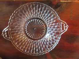 CLEAR GLASS LOW PROFILE CANDY DISH WITH SCALLOPED EDGE - $7.70