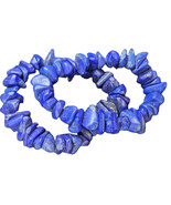 Lapis Lazuli Bracelet Premium Tumbled Polished Gemstones Nuggets Beads - $48.72 CAD