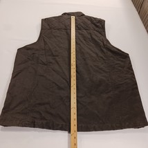 Mountain & Isles Men's 2XL Brown Waxed Canvas Vest Flannel Lined Full Zip Pocket image 7