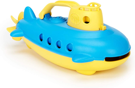 Submarine in Yellow &amp; Blue - BPA Free, Phthalate Free, Bath Toy with Spinning Re - £16.40 GBP